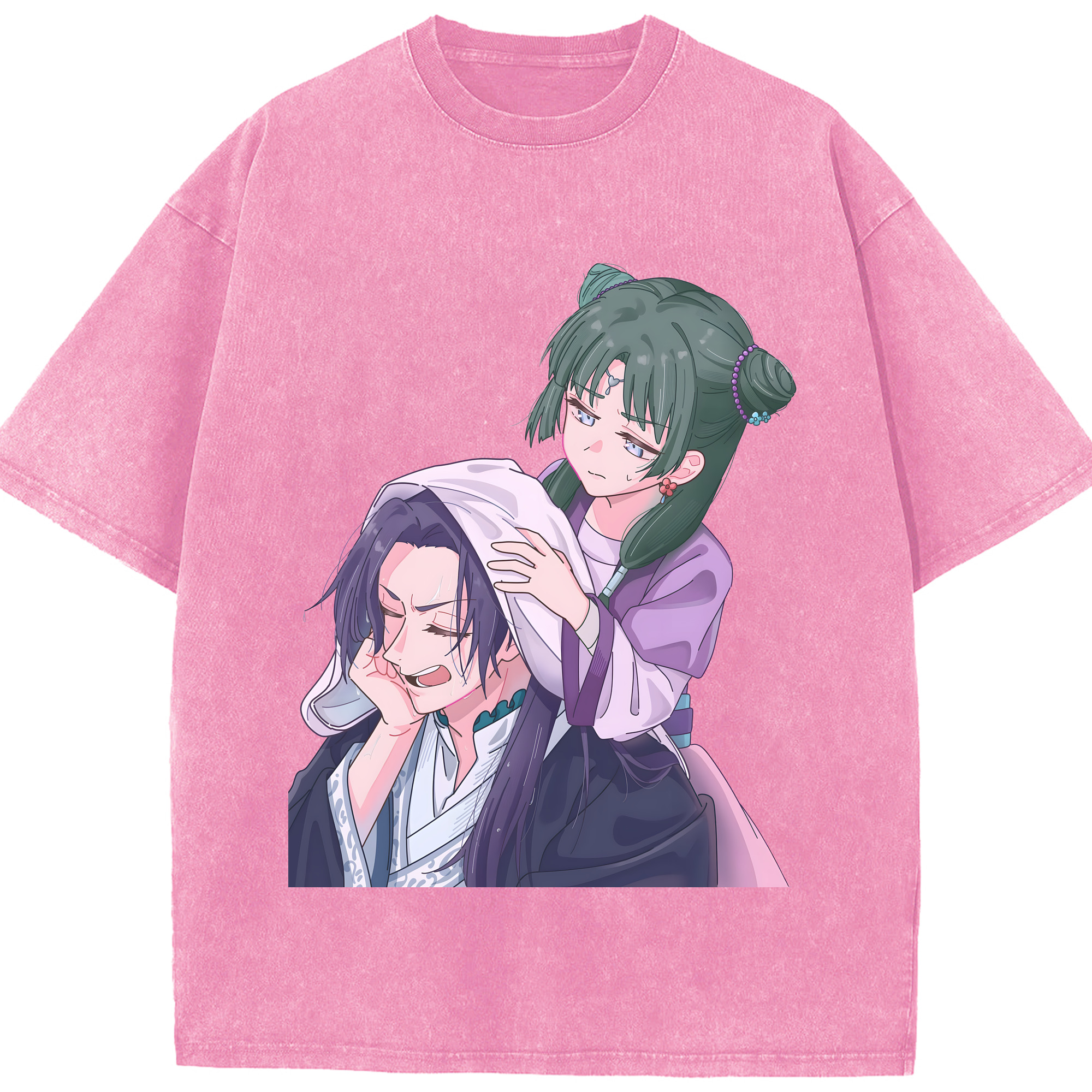 （画像用） 薬屋のひとりごと The Apothecary Diaries 綿100% ヴィンテージ風 半袖Tシャツ（フロントプリント）
